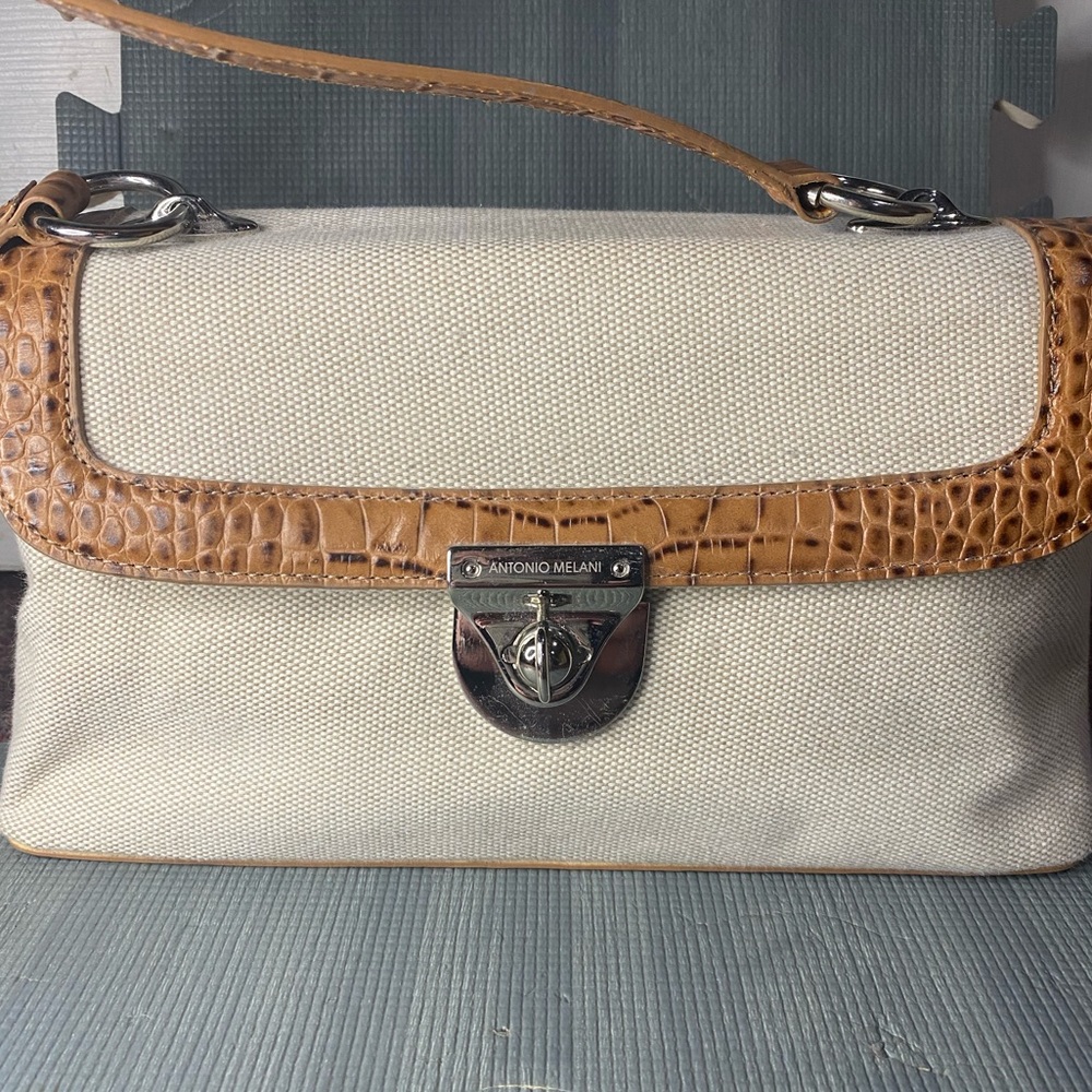 Antonio Melani Beige and Tan Women's Tote Purse